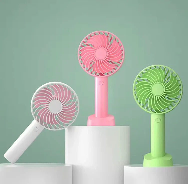 Portable Hand Fan Mini Desktop Cooling Fan Rechargeable