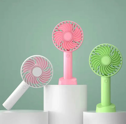 Portable Hand Fan Mini Desktop Cooling Fan Rechargeable